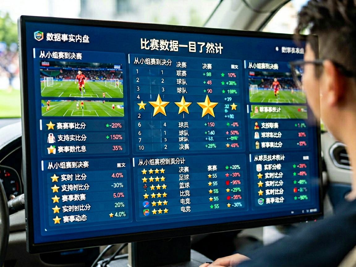 比分网数据仪表盘界面，展示实时比分赛程与球队数据统计